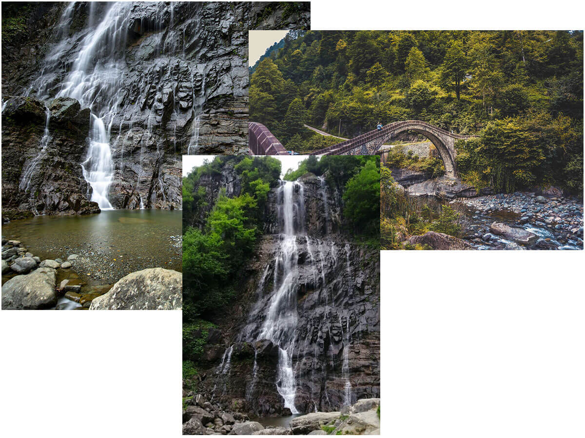 Mençuna Waterfall and Double Bridge